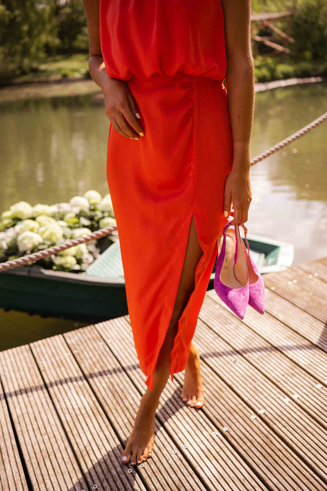 Alicia - Tummy Covering Midi Dress