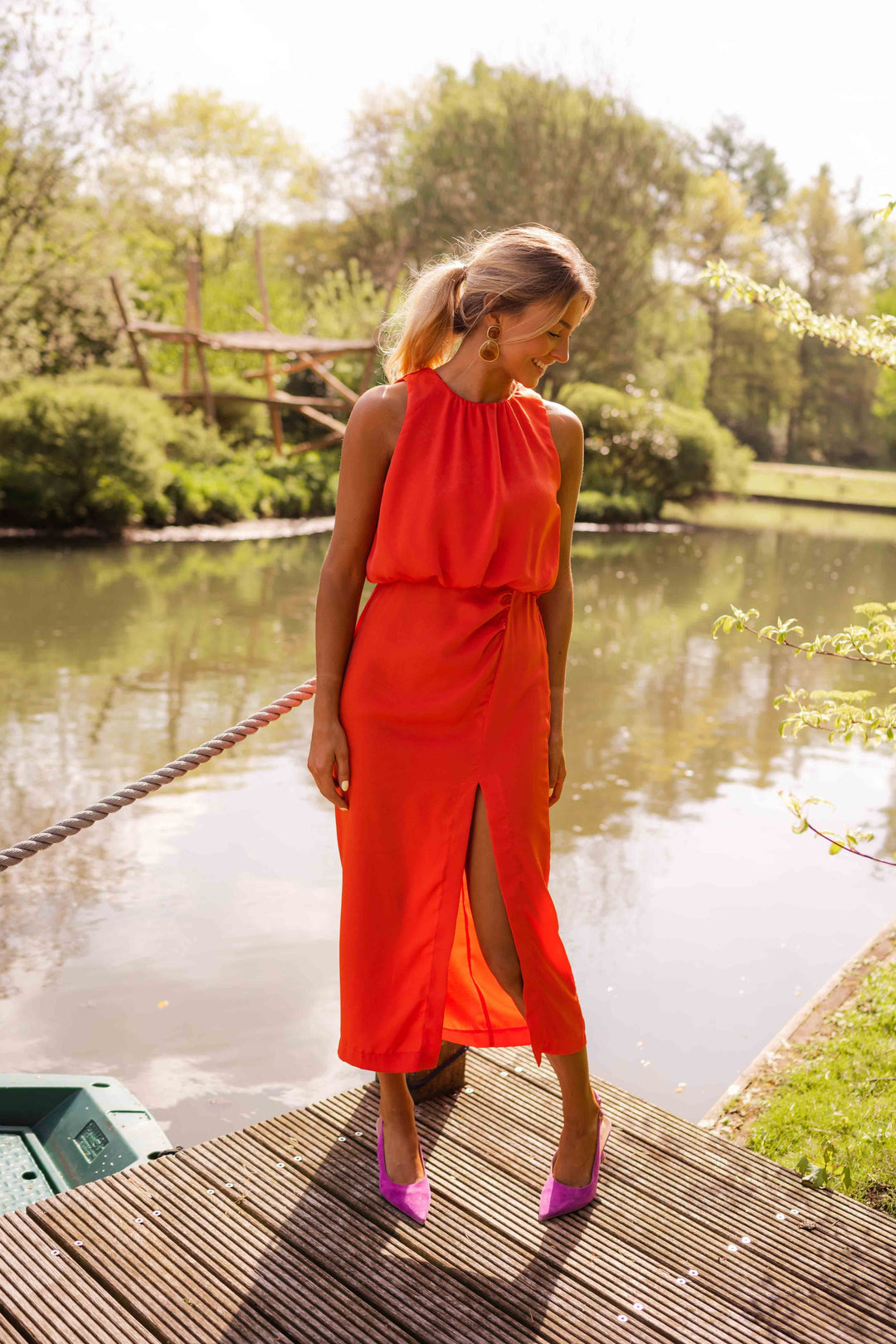 Alicia - Tummy Covering Midi Dress