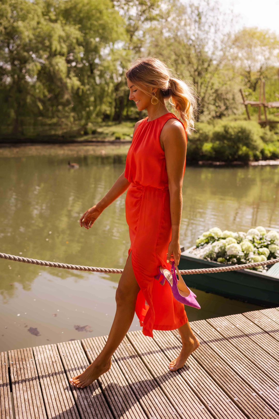 Alicia - Tummy Covering Midi Dress